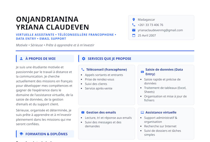 be your french virtual assistant, call center agent, and email support